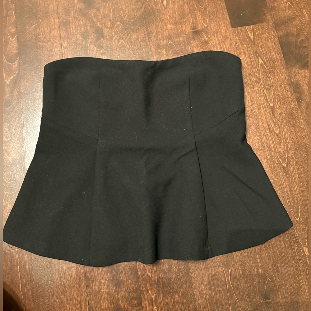 Zara peplum bustier tube top
